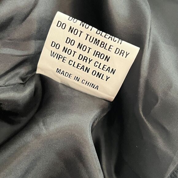 D&M Slouchy Moto Jacket Women Size Small OVERSIZED fits up to a 1X Vegan Leather - Picture 7 of 15